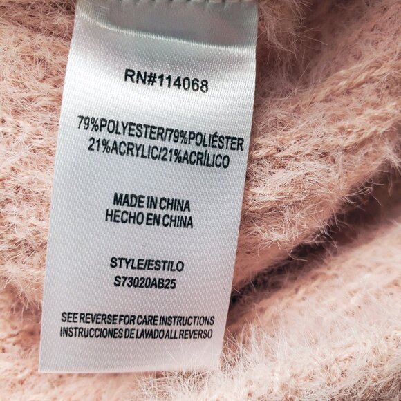 Mimi Chica Fuzzy Plush Hairy Sweater Skirt Blush Light Pink M - Picture 5 of 10